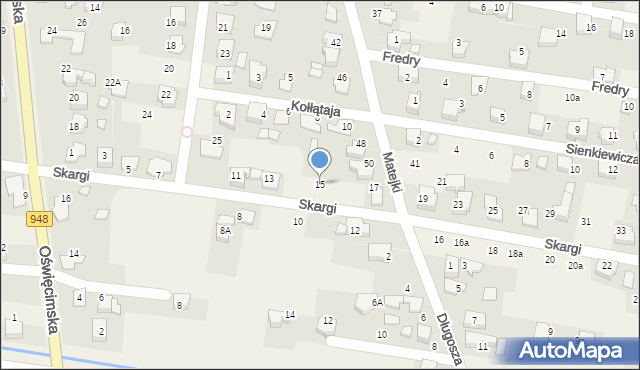 Nowa Wieś, Skargi Piotra, ks., 15, mapa Nowa Wieś