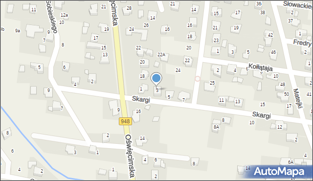 Nowa Wieś, Skargi Piotra, ks., 3, mapa Nowa Wieś