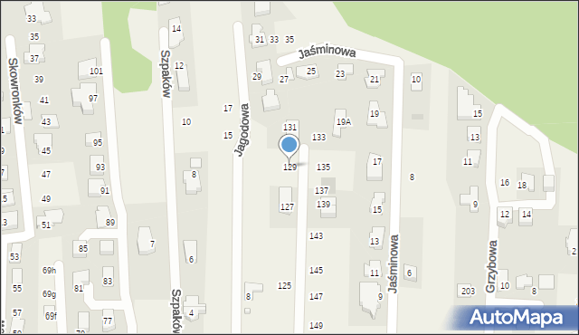 Nowe Chechło, Skowronków, 129, mapa Nowe Chechło