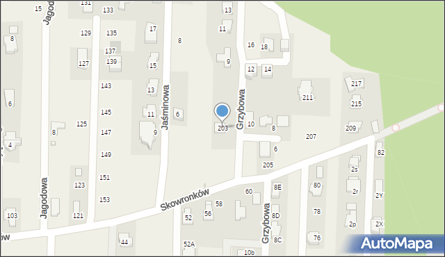 Nowe Chechło, Skowronków, 203, mapa Nowe Chechło