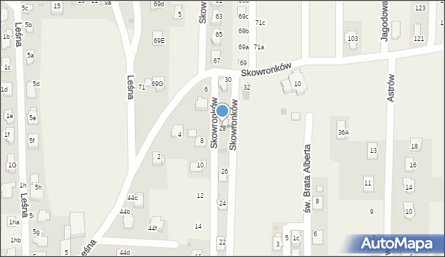 Nowe Chechło, Skowronków, 28, mapa Nowe Chechło