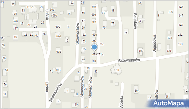Nowe Chechło, Skowronków, 69a, mapa Nowe Chechło