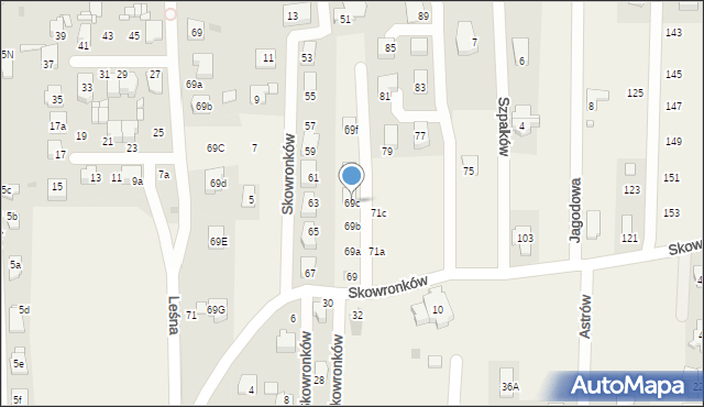 Nowe Chechło, Skowronków, 69c, mapa Nowe Chechło