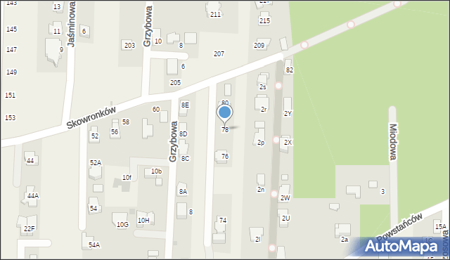 Nowe Chechło, Skowronków, 78, mapa Nowe Chechło