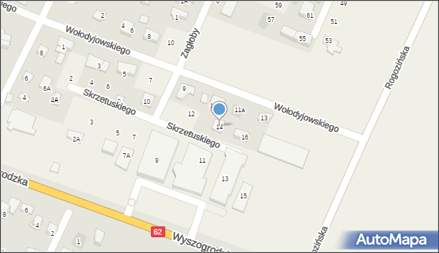 Nowe Gulczewo, Skrzetuskiego, 14, mapa Nowe Gulczewo