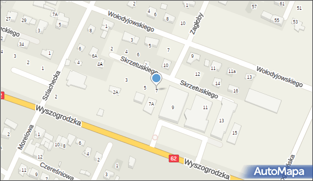 Nowe Gulczewo, Skrzetuskiego, 7, mapa Nowe Gulczewo
