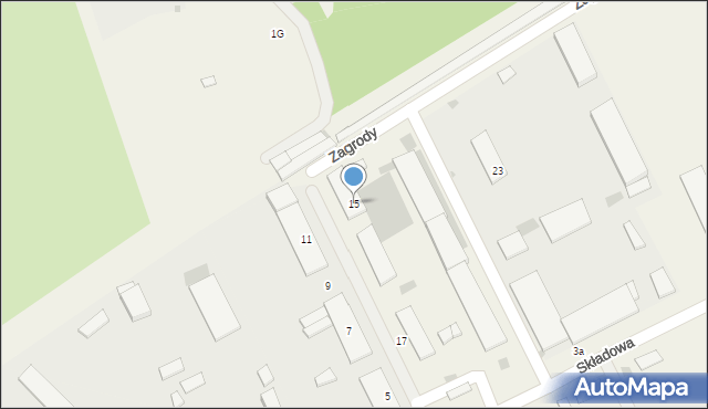 Nowiny, Składowa, 15, mapa Nowiny