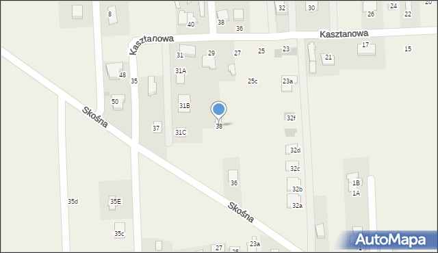 Nowy Krępiec, Skośna, 38, mapa Nowy Krępiec