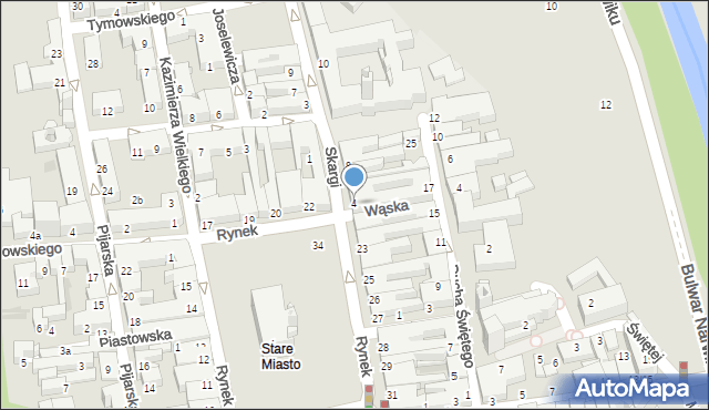 Nowy Sącz, Skargi Piotra, ks., 4, mapa Nowego Sącza