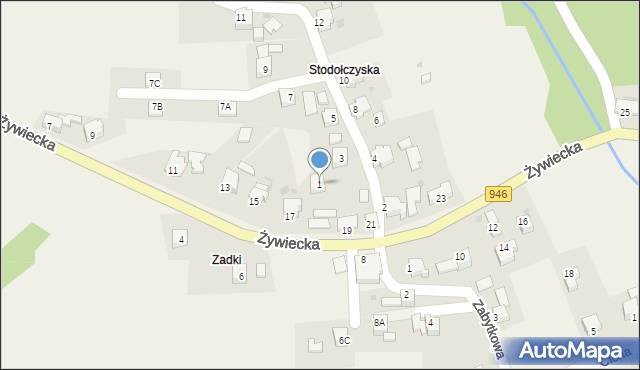 Okrajnik, Skalna, 1, mapa Okrajnik