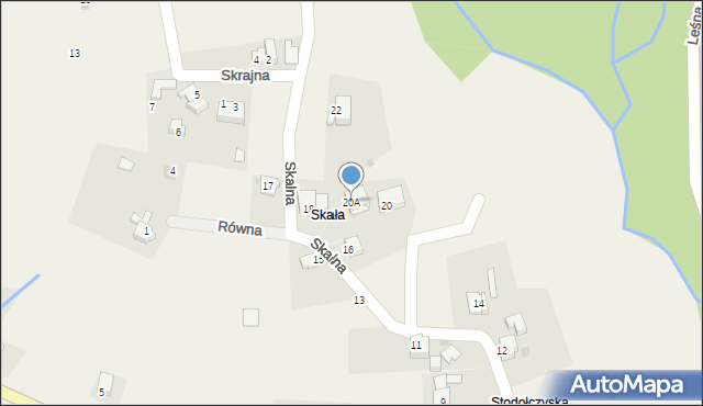 Okrajnik, Skalna, 20A, mapa Okrajnik