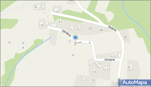 Okrajnik, Skrajna, 15, mapa Okrajnik