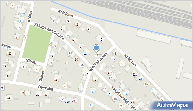 Olkusz, Skłodowskiej-Curie Marii, 13, mapa Olkusz
