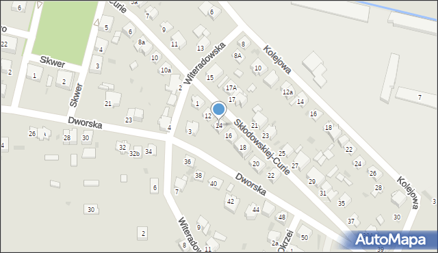 Olkusz, Skłodowskiej-Curie Marii, 14, mapa Olkusz