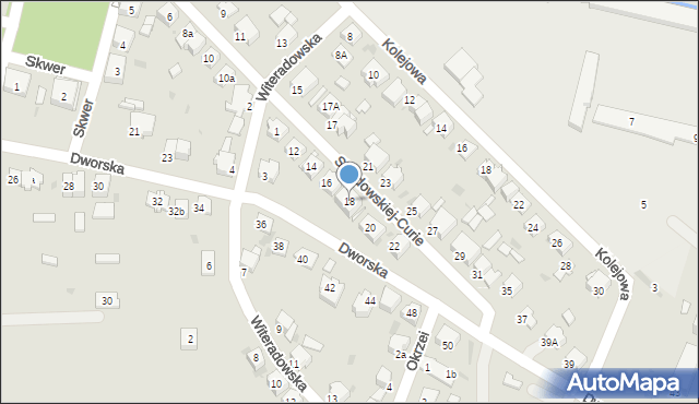 Olkusz, Skłodowskiej-Curie Marii, 18, mapa Olkusz