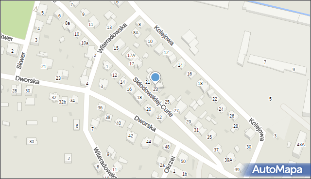 Olkusz, Skłodowskiej-Curie Marii, 23, mapa Olkusz