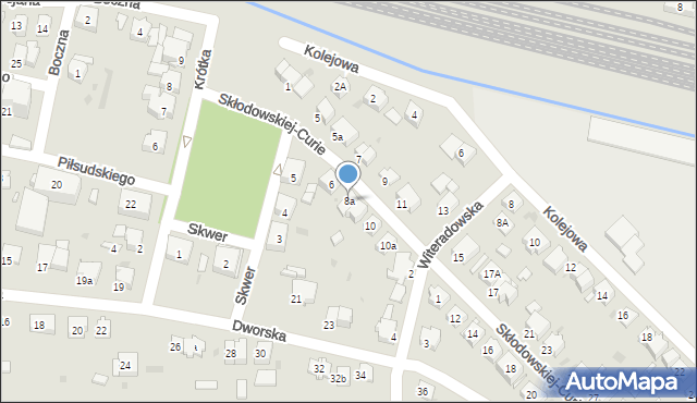 Olkusz, Skłodowskiej-Curie Marii, 8a, mapa Olkusz