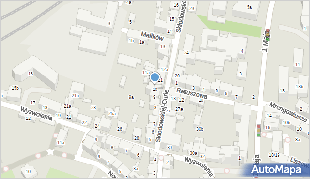 Olsztyn, Skłodowskiej-Curie Marii, 10, mapa Olsztyna