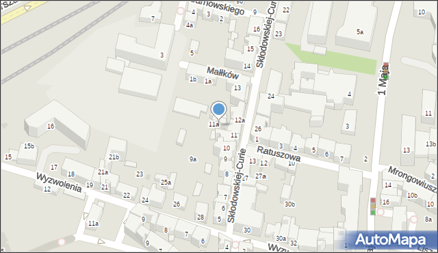 Olsztyn, Skłodowskiej-Curie Marii, 12, mapa Olsztyna