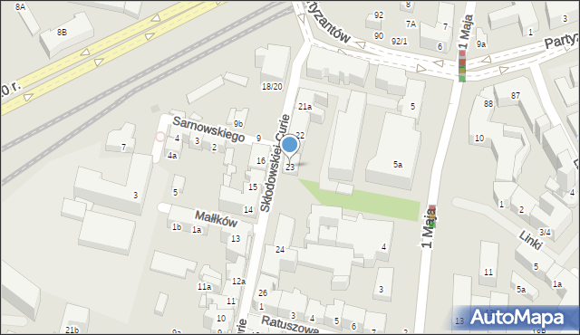 Olsztyn, Skłodowskiej-Curie Marii, 23, mapa Olsztyna