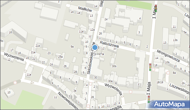 Olsztyn, Skłodowskiej-Curie Marii, 27, mapa Olsztyna