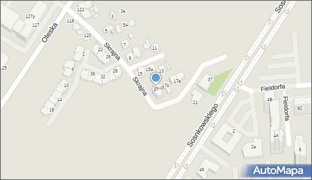 Opole, Skrajna, 17, mapa Opola