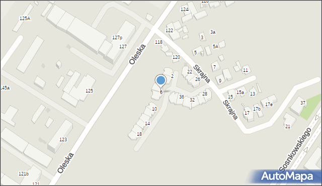 Opole, Skrajna, 6, mapa Opola