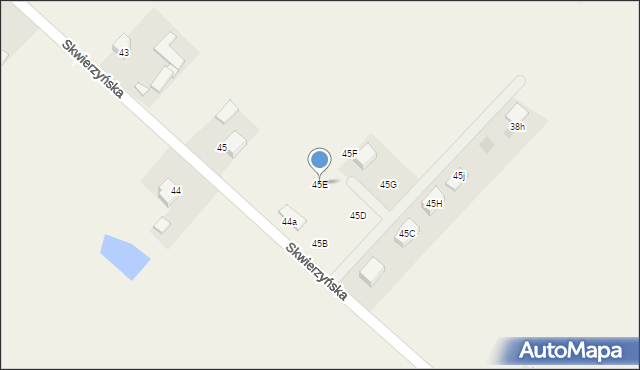 Osiedle Poznańskie, Skwierzyńska, 45E, mapa Osiedle Poznańskie