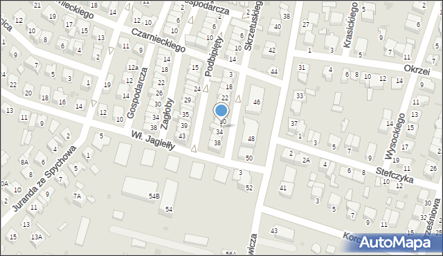 Ostrołęka, Skrzetuskiego, 32, mapa Ostrołęka