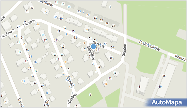 Ostrołęka, Skautów, 4, mapa Ostrołęka