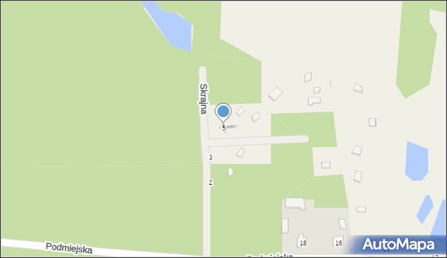 Ostrów, Skrajna, 5, mapa Ostrów