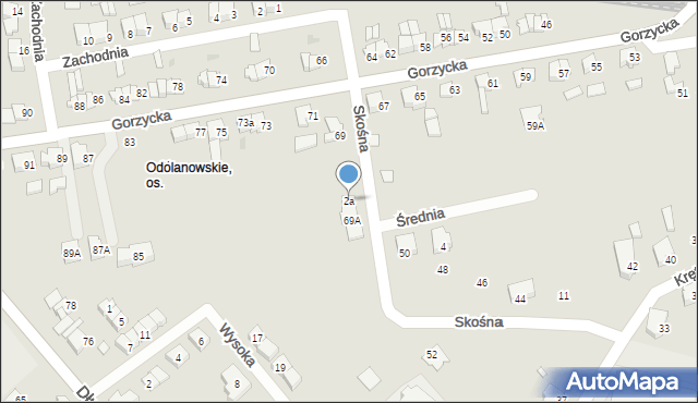 Ostrów Wielkopolski, Skośna, 2a, mapa Ostrów Wielkopolski