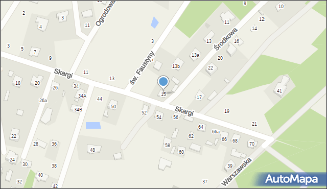 Ostrówek, Skargi Piotra, ks., 15, mapa Ostrówek