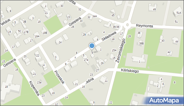 Otwock, Składowa, 3, mapa Otwock