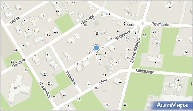 Otwock, Składowa, 5, mapa Otwock