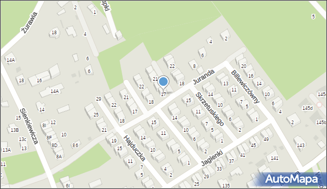 Otwock, Skrzetuskiego Jana, 17, mapa Otwock