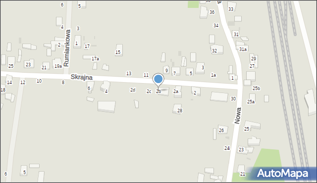 Ozorków, Skrajna, 2b, mapa Ozorków