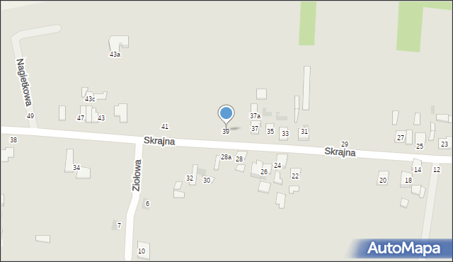 Ozorków, Skrajna, 39, mapa Ozorków