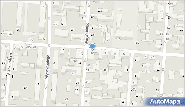 Pabianice, Skłodowskiej-Curie Marii, 12, mapa Pabianic