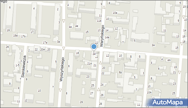 Pabianice, Skłodowskiej-Curie Marii, 14, mapa Pabianic