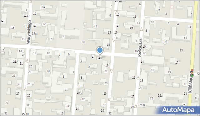 Pabianice, Skłodowskiej-Curie Marii, 4A, mapa Pabianic