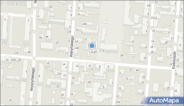 Pabianice, Skłodowskiej-Curie Marii, 7, mapa Pabianic