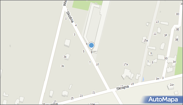 Pabianice, Skośna, 8, mapa Pabianic