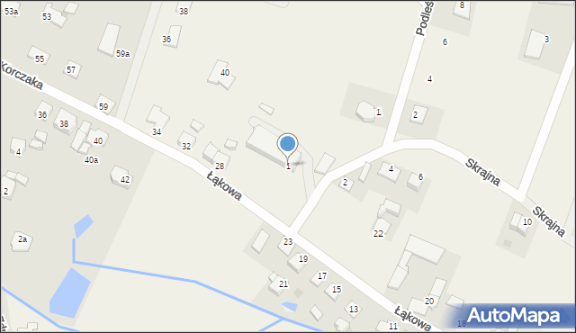 Pacółtowo, Skrajna, 1, mapa Pacółtowo