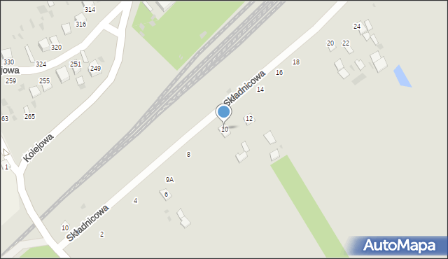 Parczew, Składnicowa, 10, mapa Parczew