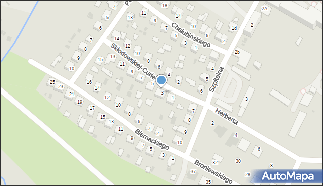 Parczew, Skłodowskiej-Curie Marii, 3, mapa Parczew