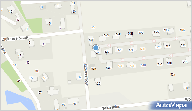 Pęcice Małe, Skowronków, 27, mapa Pęcice Małe