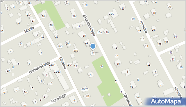 Piaseczno, Skrzetuskiego, 11, mapa Piaseczno