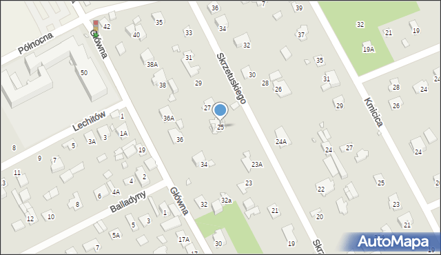 Piaseczno, Skrzetuskiego, 25, mapa Piaseczno