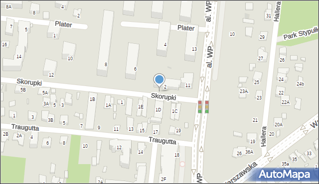Piastów, Skorupki Ignacego Jana, ks., 2a, mapa Piastów